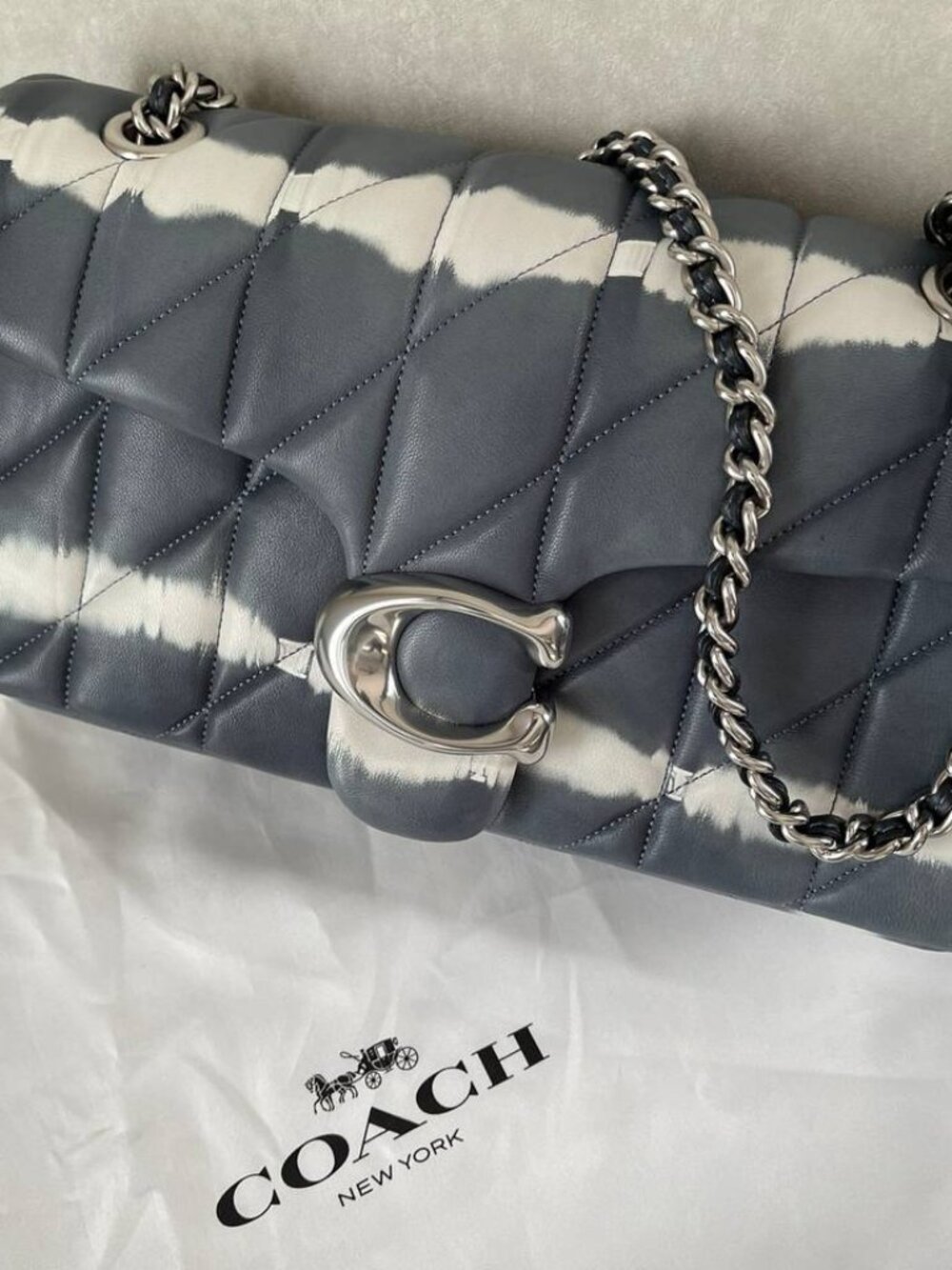 Coach Quilted Tie-Dye Tabby Shoulder Bag 26 with Chain